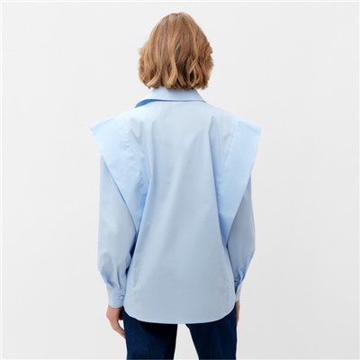 Рубашка женская MINAKU: Casual Collection, размер 44, голубая