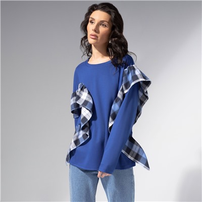 Лонгслив дизайнерский, Гардеробная магия (синий)