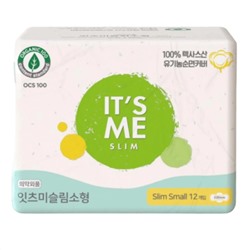 IT'S ME Прокладки женские гигиенические с крылышками / Slim Organic Cotton Pads Small, 230 мм, 2 капли, 12 шт. 22684