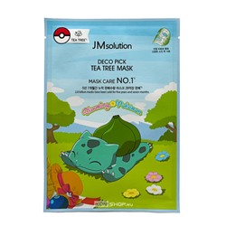 Маска противовоспалительная с экстрактом чайного дерева Бульбазавр Deco Pick Tea Tree Mask JMsolution, Корея, 30 мл Акция