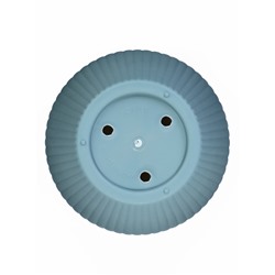 Горшок для цветов Ribbed, 15×15×13 см, 1.2 л, пластиковый, с поддоном, серо-голубой