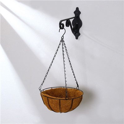 Кашпо подвесное «Полусфера», d=30 см, с кокосовым вкладышем