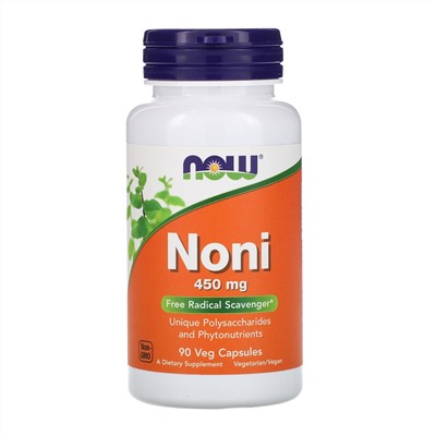 Now Foods, Нони, 450 мг, 90 растительных капсул