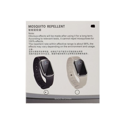 Браслет - отпугиватель комаров LRI-01, ультразвуковой, наручный, 10 м², АКБ, 40 мАч, чёрный