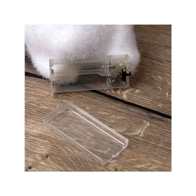 Светодиодная фигура «Олень» 20×25×12 см, флок, от батареек, свечение тёплое белое