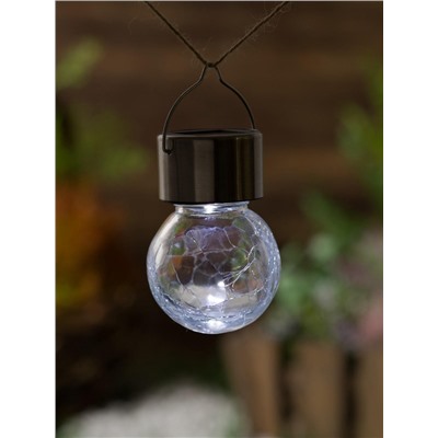 Садовый светильник «Лампочка», уличный, на солнечной батарее, 6×9 см, 1 LED, свечение белое