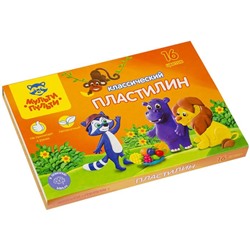 Пластилин «Мульти-Пульти. Приключения Енота», 16 цветов, 320 г, со стеком