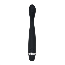 Черный вибростимулятор G-зоны Skinny G - 17,8 см.