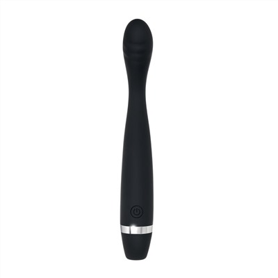 Черный вибростимулятор G-зоны Skinny G - 17,8 см.
