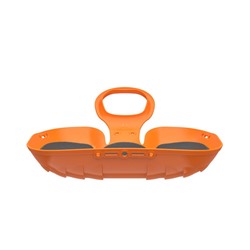 Санки-ледянки с мягкой сидушкой «Вираж», оранжевые, 39×37 см