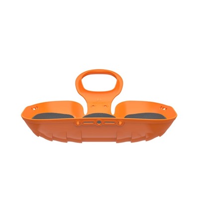 Санки-ледянки с мягкой сидушкой «Вираж», оранжевые, 39×37 см