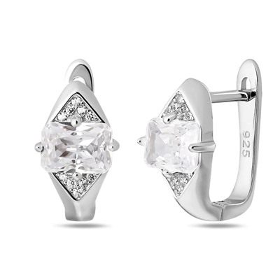 Серьги, куб.циркон., BY-5704