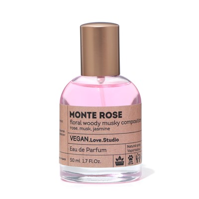 Парфюмерная вода женская Vegan Love Studio Monte Rose, 50 мл (по мотивам Roses Musk (Montale)