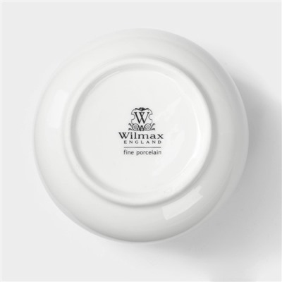 Сахарница с крышкой Wilmax, 210 мл, фарфор, белая
