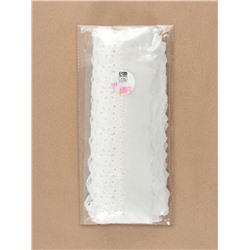 Кружево шитьё, 75 мм, 13.7±1 м, белое