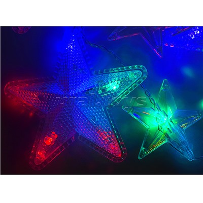 Электрогирлянда "Звезда" 2,4м, цветная