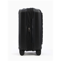 Чемодан на колёсах Bagvoyage маленький 46 л (S), на молнии, с увеличением, отдел для ноутбука, кодовый замок, 4 колеса, чёрный