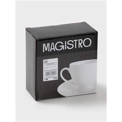Кофейная пара Magisto English tea party, 115 мл, фарфор, белая