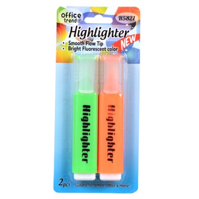 Текстовыделитель набор 2 штуки / H5821 /уп 120/480/АКЦИЯ