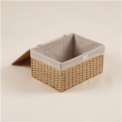 Корзина для хранения SL Home, плетёная, ручной работы, 30×20×15.5 см