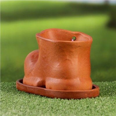 Декоративное кашпо «Башмак», 17×10×10 см, керамическое