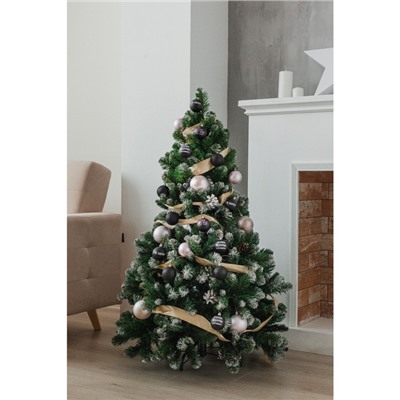 Шары ёлочные новогодние «Отдаём подарки и расходимся», пластик, d=6, 6 шт., чёрные