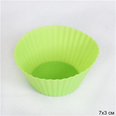 Форма для выпечки силиконовая для кексов 7х3 см / GF-627 /уп 10/2000/ зеленая