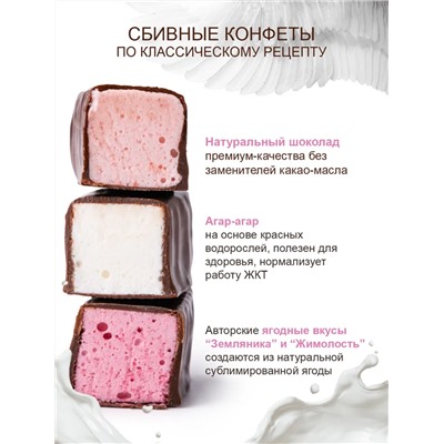 Птичка Томичка ассорти в темном шоколаде (жимолость\ваниль\земляника) / 230 гр / ТМ Территория тайги