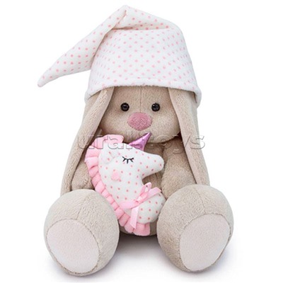 Зайка Ми с розовой подушкой - единорогом (большой)