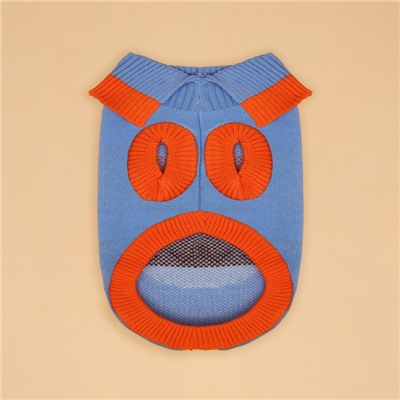 Свитер для животных «Зайка», размер S, ДС 23, ОШ 23, ОГ 26-45 см, голубой