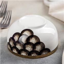 Миска керамическая Black style, 370 мл, d=11 см, белая