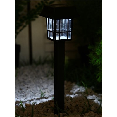 Садовый светильник на солнечной батарее «Фонарик», 1 LED, свечение белое