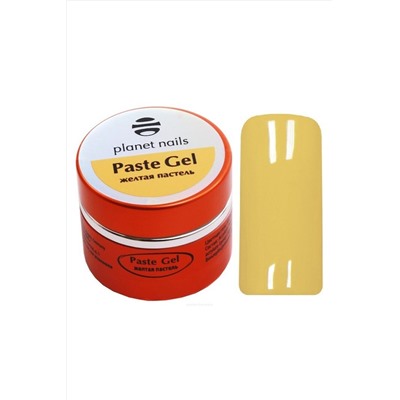 Planet Nails Гель-паста для дизайна ногтей, желтый пастельный, 5 мл KRISTALLER, 1106239