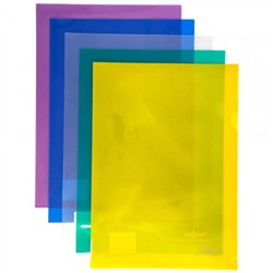 Папка-уголок (плотная) 150мкр ассорти PU7015 inФОРМАТ