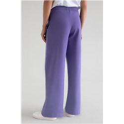 Прямые трикотажные брюки на резинке из футера двухнитки эластичные VILATTE, 1228112