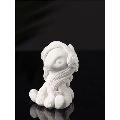 Фигурка для росписи «Пони в наушниках», гипс, 7×5×5.5 см