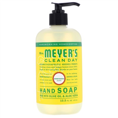 Mrs. Meyers Clean Day, Hand Soap, Honeysuckle Scent, 12.5 fl oz (370 ml)