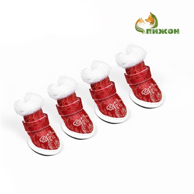 Ботинки «Забава», набор 4 шт., 2 размер, красные