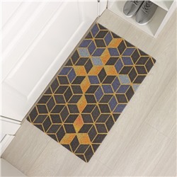 Коврик придверный Доляна «Бурлеск», грязезащитный, вырезной, 45×75 см