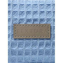Косметичка женская на молнии TEXTURA, объёмная, маленькая, мягкая, голубая
