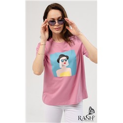 Футболка "Леди" темно-розовая