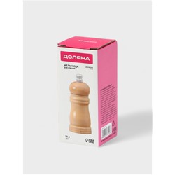 Мельница для специй Доляна «Дуновение леса», 10.5×4.5 см, керамический механизм, бежевая