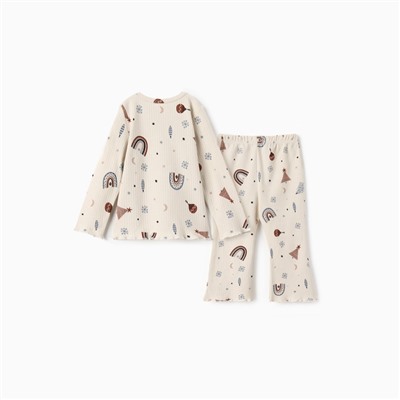 Костюм детский (джемпер и брюки) «Крошка Я. Новогодние игрушки», рост 68-74 см