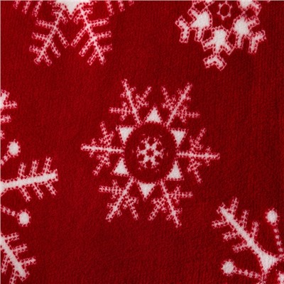 Плед «Этель. Снежинки», 180×200 см, корал-флис