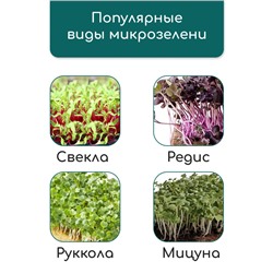 Коврик из кокосового волокна, для выращивания микрозелени, 50×25 см, Greengo
