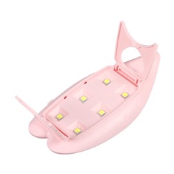 УЦЕНКА Лампа для маникюра LUF-09, UV/LED, 6 Вт, 6 диодов, розовая