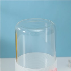 Стакан с крышкой и трубочкой «Фрутис», 410 мл, стекло, МИКС