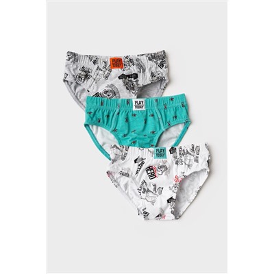 Трусы трикотажные для мальчиков - брифы, 3 шт в комплекте PLAYTODAY, 1243155