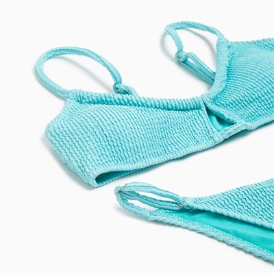 Купальник раздельный фактурный женский MINAKU, бирюзовый, размер 44