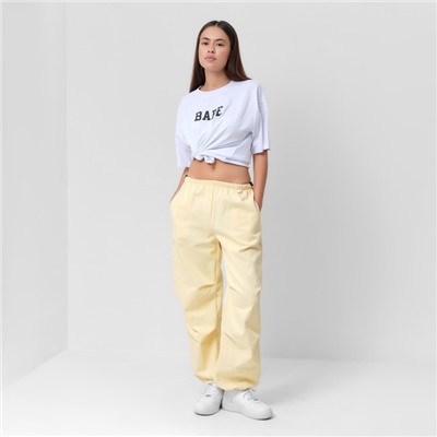 Брюки женские карго MIST: Summer time, размер 44-46, жёлтые